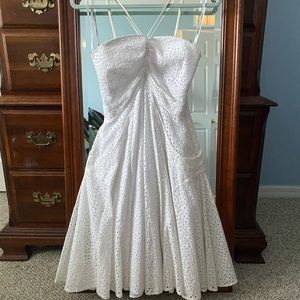 Calvin Klein Halter Eyelet Lace Sundress